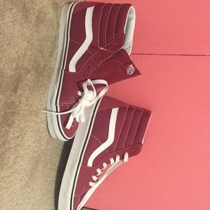new high top vans (raspberry)